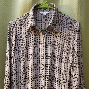 CAbi Shirt Dress Colony Club Geometric